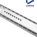 LONTAN 4 Pcs Center Mount Drawer Slides Bottom Mount for Cabinet and Dresser 18 Inch Heavy Duty Drawer Rails 12.35" Extension Glide Track, Silver