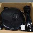 Amazon Basics 16" Pedestal Fan with Remote, Floor Fan, Standing Fan for Bedroom, Living Room, Office, with 3 Speeds, 3 Modes, Timer, Dual-Layered Blades, Adjustable Height, Tilt Head, 60W, Black