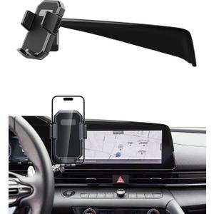PZK Car Phone Holder for Hyundai Elantra 2021-2025 SE/SEL/Sport/Limited/N Line Accessories 8-Inch/10.25-Inch Screen Auto Lock Car Phone Mount 360 Rotation Phone Cradles Not Affect Air Vent