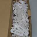 Universal Christmas Lights Clips, 100 Count All-in-One Gutter Clips for C7/E12, C9/E17 Lights, Mini String Lights, Rope Lights, Outdoor Christmas Decor (Upgrade White)