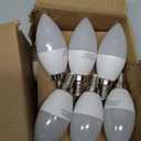 hansang 12 Pack E12 LED Candelabra Light Bulbs 60W Equivalent, 2700K Warm White, Chandelier Bulb Small Base, 600 Lumens CRI85+ 120V Type B Candle Light, 6W B11 for Ceiling Fan, Non-Dimmable