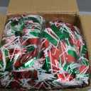 50 FT Red & Green & White Christmas Tinsel Garland Metallic Twist Shiny Hanging Garland for Christmas Tree Decorations Xmas Holiday Decor for Home Indoor Party Supplies - Red Green White