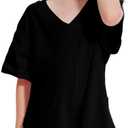 Girls Summer Casual Romper Short Sleeve Oversized Jumpsuit Kids Shorts Teens Fashion Cothes (9-10 Years, Black)