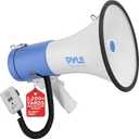 PYLE Portable Megaphone Speaker PA Bullhorn - Built-in Siren, 50W Adjustable Volume Control in 1200 Yard Range, Ideal for Any Outdoor Sports, Cheerleading Fans & Coaches, or for Safety Drills