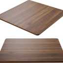 Kaboon Universal Table Top 30 x 30 inches Sqaure Pack of 2, Reversible Melamine Countertop Only, Home or Commercial Indoor Use, Dark Walnut