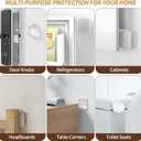 2 x Door Knob Wall Protector, 2 Inch Clear Door Handle Wall Protector, Self-Adhesive Door Handle Crash Pad for Noise Reduction, Shock Absorbent Stopper for Home and Office Use (12 Round + 8 Square Pads)