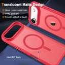Hython Case for iPhone Air Case Magnetic Translucent Matte Phone Cases 6.5" [Compatible with MagSafe] Thin Slim Fit Shockproof Bumper Hard Protective Cover for Women Men Girls, Frosted Red