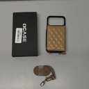 OCASE Compatible with iPhone 17 Pro Max Crossbody Wallet Case with Card Holder, PU Leather Zipper Handbag Phone Purse with RFID Blocking Kickstand Wrist Strap Lanyard 6.9 Inch, Diamond Check Khaki