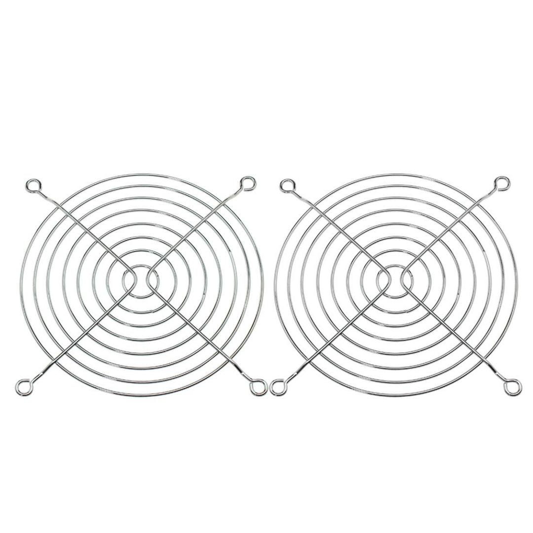 uxcell 115mm Metal CPU Fan Grill Guard Protector for 120mm PC Computer Case Fans (2 Pack)