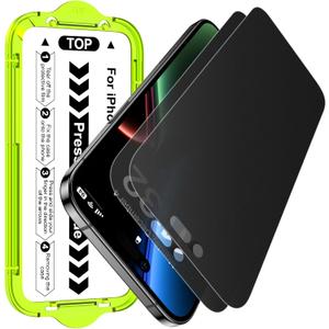 Esanik 2-Pack for iPhone Air Matte Privacy Glass Screen Protector, Anti-Glare & Anti-Spy,Anti-Reflection, Smooth as Silk, Military-Grade 9H Hardness,Flawless Fit Tray