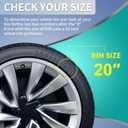 Tesla Wheel Cover 2026 Model Y|Wheel Rim Protector Fit Juniper 20" Helix 2.0 Wheels 4PCS ABS Guard Hubcap Cover for Curb Rash Prevention| Tesla Model Y Juniper Accessories 2025 2026 |Silver(Set of 4)