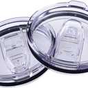 2 Replacement Lids for 20oz Stainless Steel Tumbler Lids-Replaces Only Covers With a Top Diameter of 3.4 inchesBottom Diameter of 3.23 inches
