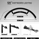 CyeeLife Dartboard LED Lighting System for Steel Dart Board,2 Parts&Easy to Install,ZD08B