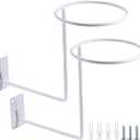 uxcell 2Pcs Motorcycle Accessories Helmet Holder, Metal Helmet Holder Wall Mount for Helmet Caps Hats Motorcycle Jacket Basketball Football, White