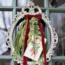 Christmas Burgundy Velvet Ribbon, 1 Inch x 30 Yard Vintage Single Face Spool Satin Velvet Ribbon for Christmas Wreath Decoration DIY Bow Craft Gift Wrapping Wedding Ornaments Party Home Decor