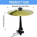 Mini Car Cymbal Air Vent Clip  Universal Car Drum Cymbal Ornament, Fun Musical Car Accessory Gift for Drummers & Music Lovers (Gold)