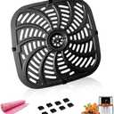 GSZN 8QT Air Fryer Crisping Plate for 8QT Chefman TurboFry Touch Air Fryer XL, Upgraded Nonstick Air Fryer Grill Pan Crisper Tray Rack Insert Grate Grid for 8QT Chefman Air Fryers, Dishwasher Safe