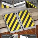 2 FT Portable Wheelchair Ramp, 800LBS Capacity Foldable Aluminum Handicap Ramps with Handle, Ramps for Wheel Chairs for Home Steps, Doorway, Threshold, Front Porch, Entry (Yellow-Black, 2FT)
