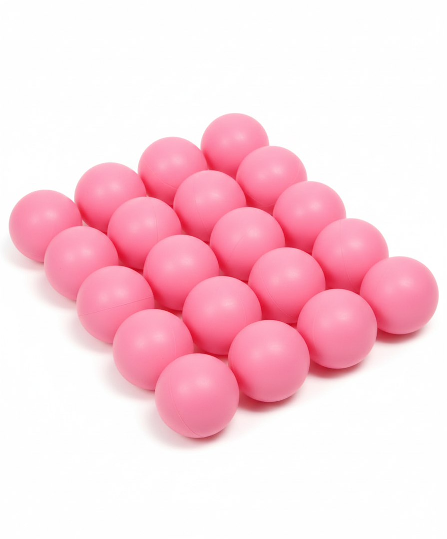 Soulchen 24 Pcs Pink Mini Stress Ball 1.57" Sports Balls Emotion Toys