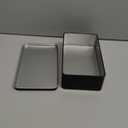 Black Metal Tin Box Lids - Large Containers, Holder for Keeping Car Keys, Cookie, Pencil Case, 8.2 x 4.7 x 2.4 inch