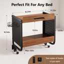 Bedside Shelf for Dorm Room Bunk Bed 2-Tier Clip-On Nightstand, 16.5''x11.2''x16.5''