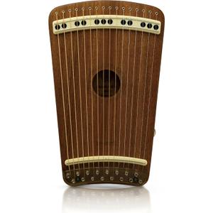 Guitar Harp | Hanago M28 [16 Strings but Playable 28 Notes] Single-Fret Fingerboard with Piano Array, Portable A4 Size, All Solid Wood(Mahogany)