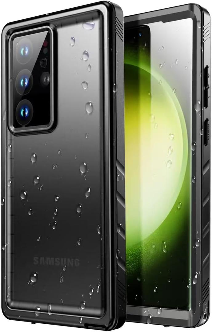 SPORTLINK for Samsung Galaxy S23 Ultra Case Waterproof - Built in Lens & Screen Protector[IP68 Underwater][6.6FT Military Dropproof][Dustproof] Full Body Shockproof Case for Galaxy S23 Ultra 6.8 (Black)