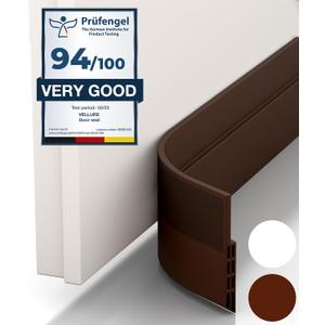 Vellure Door Draft Stopper for Bottom of Door - Premium Door Sweep for Bottom of Door/Weather Stripping Door Seal (Save Energy installs Quickly and Easily) Door Strip Ideal for (5, Brown)