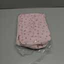 UUYUUY Makeup Bag for Women 3PCS Quilted Cotton Make Up Bag Travel Cosmetic Bag Large Makeup Bag Set Cute Makeups Organizer Floral Toiletry Pouch for Purse, Mini Cherry
