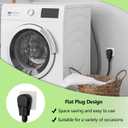 Elecan 4-Prong Dryer Power Cord 4 Ft Black, 30 Amp Appliance Power Cord with Dryer Replacement Plug, 4 Color-Coded Wire, Eyelet Connectors, NEMA 14-30P to 4-Wire, 10 AWG SRDT, ETL Listed