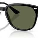 Ray-Ban RB4362 Square Sunglasses for Men for Women (Black / G-15 Green)