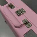 Pink Vinyl Record Player 3 Speeds Portable Suitcase Turntable with Built-in Dual Speakers, Bluetooth Gramophone with Built-in Battery 3.5mm Aux Input/RCA Output