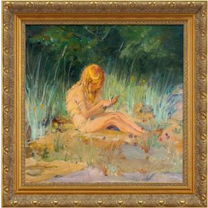 FOLKOR DIY Open Back Wood Frame for 30x30 Canvas Paintings, 2.4” Wide Ornate Art Frame for Stretched Canvas Prints Artwork, Gold Wall Decor for Home Office Gallery (No Plexiglass & Backing Board)