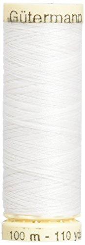 Gutermann Original Guetermann Sew-All Thread 110 Yards/100 m, Colour 800 (White), Pack of 3