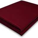 HighCaliber Beddings 800 Thread Count 100% Egyptian Cotton Ultra Soft 1 Piece Flat Sheet (Top Sheet) King Size Burgundy Color