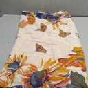 Boho Throw Blanket - 100% Cotton Soft Throw Blanket for Bed, 50"x60" Reversible Breathable Lightweight Fall Blankets, All Seasons Farmhouse Decor Floral Plant Butterfly Throw Quilt (01-lnk and Wash)