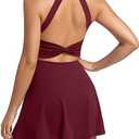 JAFINSY Womens Workout Tennis Dress with Built in Shorts and Bra Athletic Golf Activewear for Exercise, S