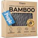 100% Waterproof Noiseless & Cooling Mattress Protector - Queen Size - Gray | Viscose Made from Bamboo, 360 Protection Against Spills, Stains, & Accidents, 20" Deep Pocket, For Parents & Pet Owners