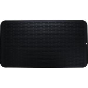Silicone Dish Drying Mat for Multiple Usage,Easy clean,Eco-friendly,Heat-resistant Silicone Mat for Kitchen Counter or Sink,Refrigerator or Drawer Liner Black 4XL 32 inches x 18 inches