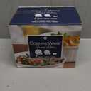 CorningWare French White 6-Pc Ceramic Bakeware Set with Lids Chip and Crack Resistant Stoneware Baking Dish, Microwave, Dishwasher, Oven, Freezer and Fridge Safe