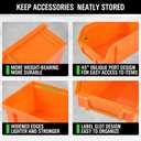 SWANLAKE GARDEN TOOLS 30-Bin Wall-Mounted Storage Bins, Heavy-Duty Garage Tool Organizer for Screws, Nuts, Bolts, Nails, Small Hardware Parts - Easy Installation and Customizable
