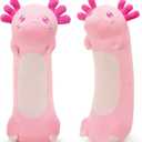 Tezituor Long Axolotl Plush Body Pillow, 39.5 Inches Giant Pink Axolotl Stuffed Animal Soft Hugging Pillow Big Salamander Toys for Girls Kids Birthday Gifts