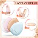 Gerrii 72 Pcs Mini Powder Puff, Finger Makeup Sponge Soft Beauty Makeup Blender Puff for Foundation, Face Powder, Under Eye Setting, Concealer, Repair Cream, Cosmetic Tool(Pink, Beige, Blue, White)