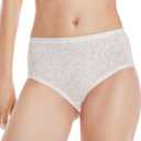 Hanes Women's Microfiber Stretch Underwear Pack, Comfort Flex Fit Brief Bikini or Thong Panties, 6-Pack (XL)