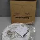 Bell Lamp Shades Set of 2, 6"Top x 13"Bottom x 10"High, Beige Shade Replacement for Table Lamps, Floor Lamps, Fabric Natural Linen Hand Crafted(Spider Fitter), Harp Holders Included, Assembly Required