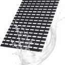 Bath Mat Non Slip Shower Mat Bathtub with Drain Holes and Heavy Duty Rubber No Suction Cups Sturdy Shower Stall Tub Mat for Bathroom, Shower Floor, Pool, SPA, (Black, 17"x26")