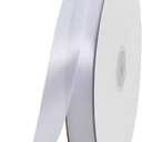 25Yards Satin Ribbon Bow 1 Roll 2CM Width Solid Ribbon DIY Craft Gifts Wedding Party Chair Wrapping Decor - White