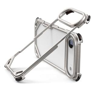 OATSBASF for iPhone Air Bumper Case, No Back Design, Aluminum Frame Slim Fit, Compatible with MagSafe, 4 Corner Shockproof Protection for iPhone 17 Air, Natural Titanium