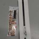 SUPOIX Compatible for Samsung Galaxy watch 7/6/5/4 40mm 44mm/ Galaxy Watch FE 2024/Watch 3 41mm/ Watch 42mm/Active 2 Band, 2 Pack 20mm Women Jewelry Bling Metal Replacement Strap (Rose gold)