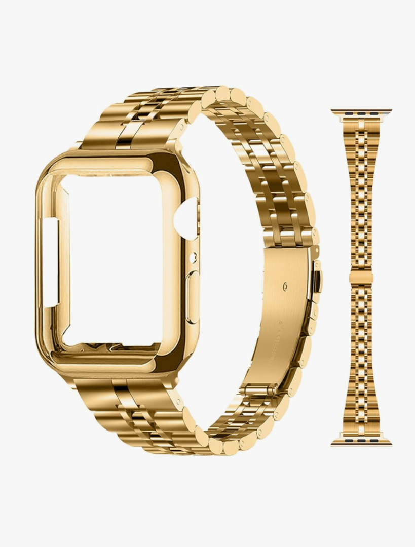 Slim Metal Bands Compatible with Apple Watch 40mm 38mm 41mm 42mm 44mm 45mm, Metal Stainless Steel Chain Strap for Women iWatch Series 9 8 7 6 5 4 3 2 1 SE
